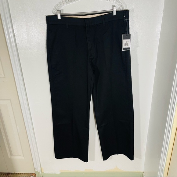 NWT Re/Done Super Wide Leg Trouser Pants Black High Waist Neutral Waist 32 - Picture 2 of 8